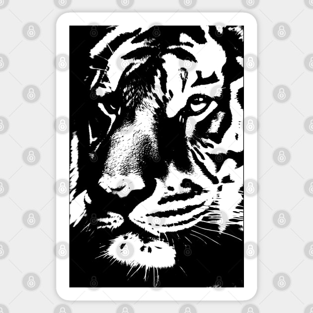 Tiger, fierceness, majesty, leadership, elegance. Sticker by Atroce